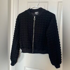 Jolie & Joy Women black small long sleeve zipper jacket